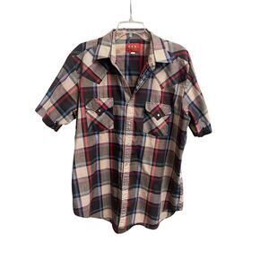 Ely Plains Cattleman Plaid Colorful Pearl Snap Western Shirt Rockabilly Cowboy
